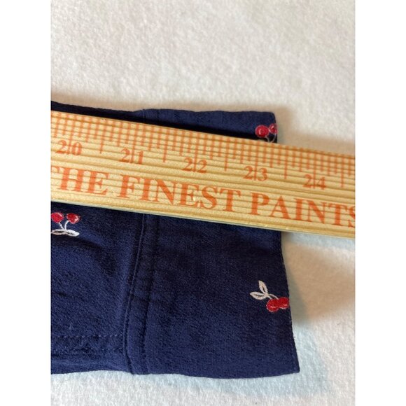 RAILS Womens Cherry Print Button-Down Blouse Size L Navy & Red - Picture 5 of 10